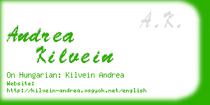 andrea kilvein business card